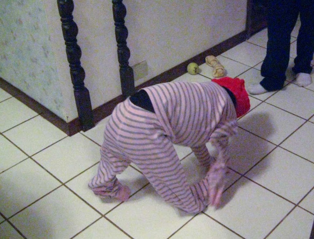 Malia gets ready for bed