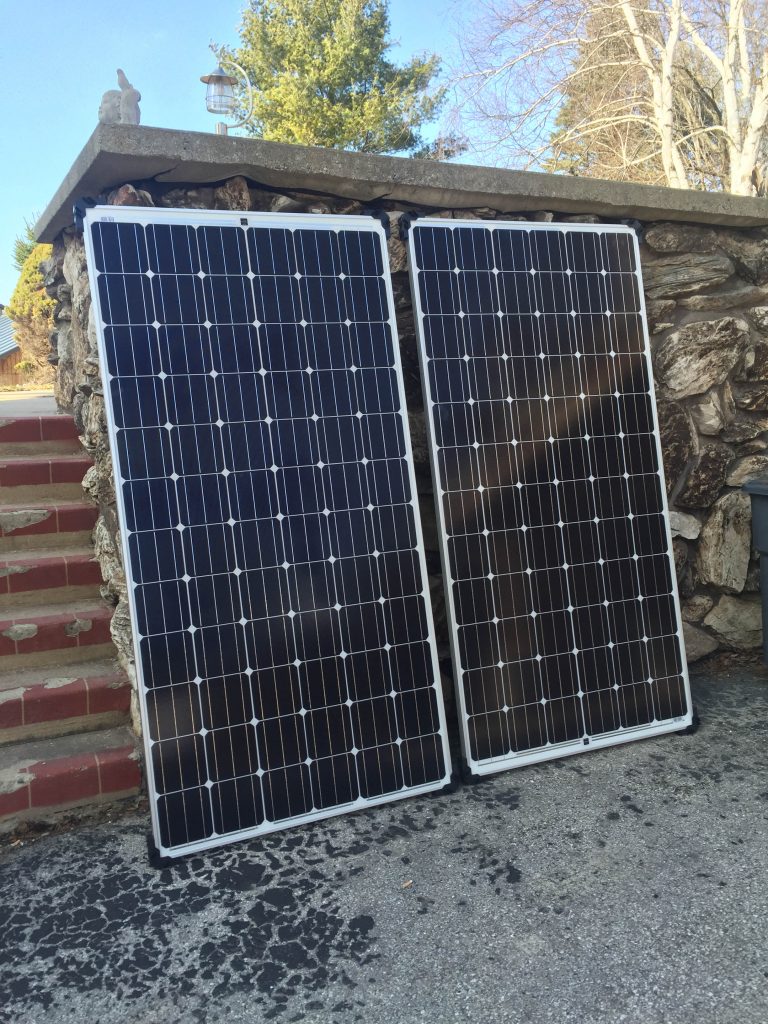 Solarworld 320 W panels delivered and ready for install