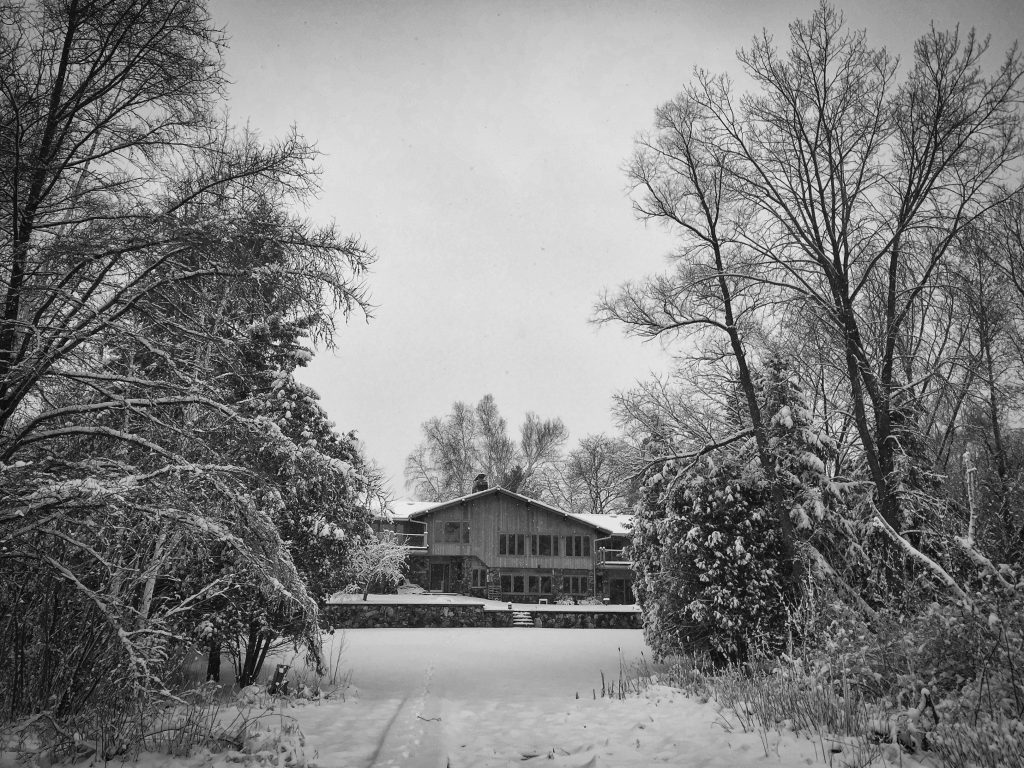 The view towards the house.
