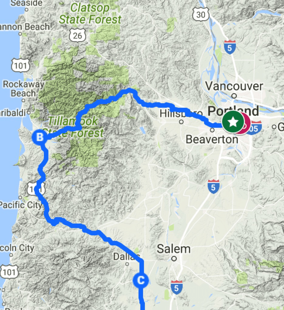 Emily arrived in Portland